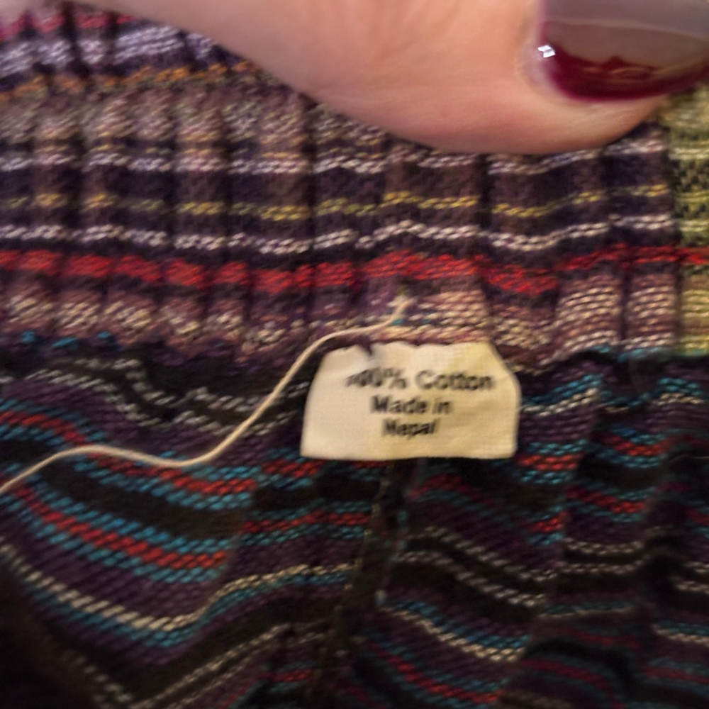 Patchwork Harem Pants Cotton Nepal Boho Hippie Fe… - image 3